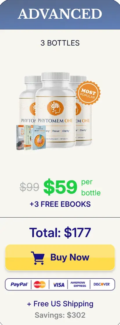 Buy Phytomem One memory and focus supplement advanced package with 3 free ebooks online